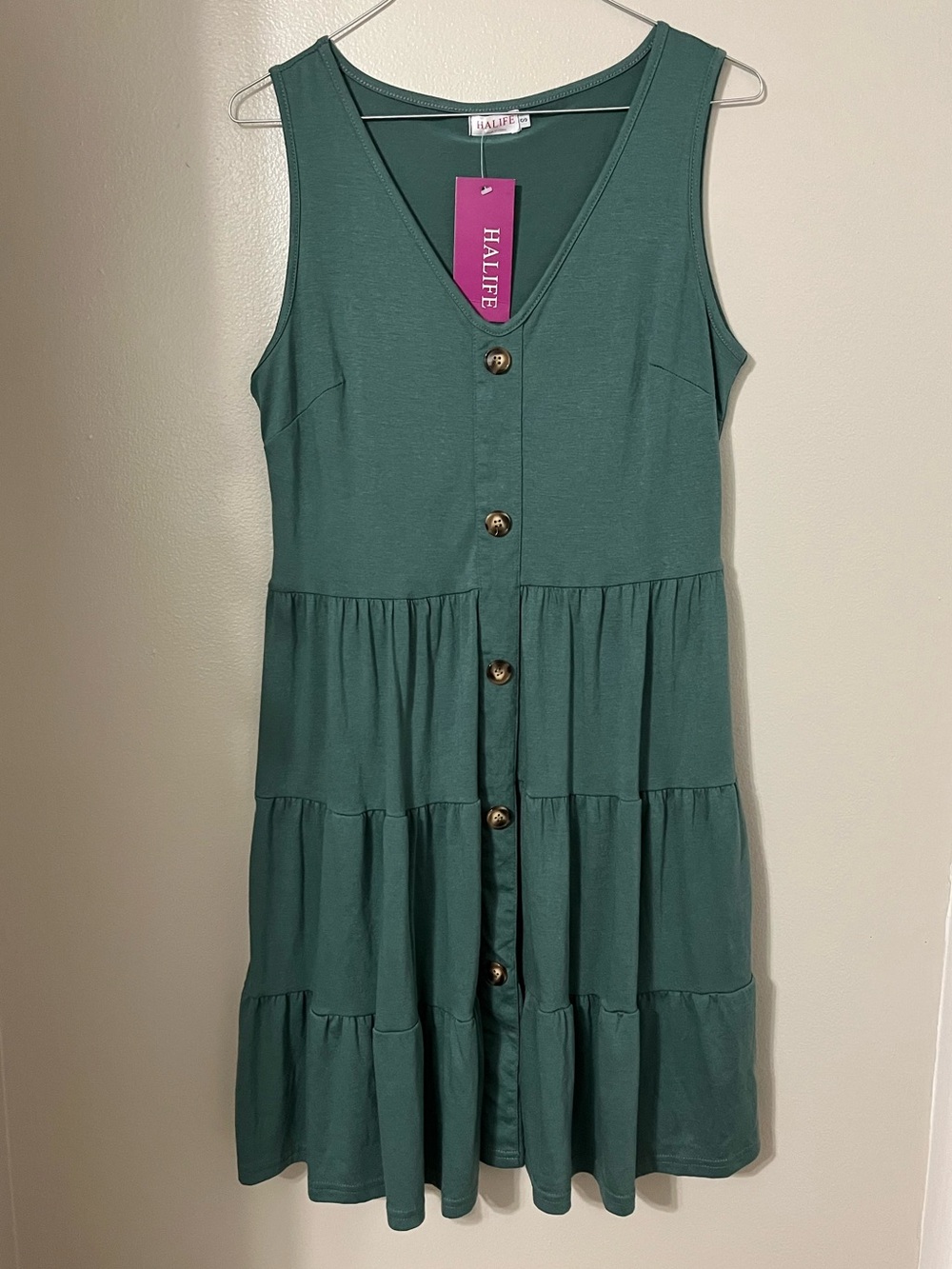 HALIFE (NWT) Teal Green Swing Midi Dress